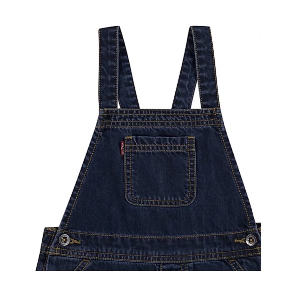 LEVI’S BABY DENIM OVERALL SHORTS SIZE 24 MONTHS - Picture 4 of 5